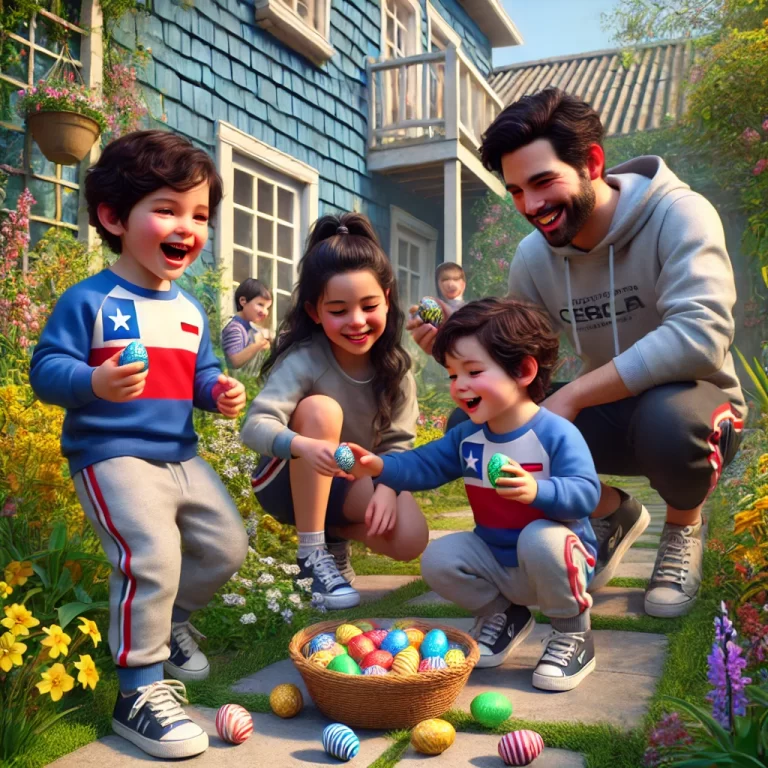 purranque, osterhase, pascua del conejo, niños, familia.